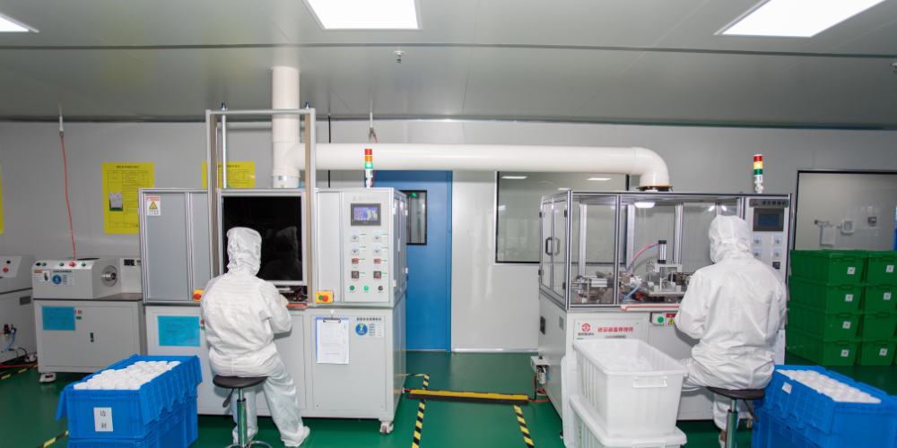 Industrial filtration equipment in sterile clean workshop